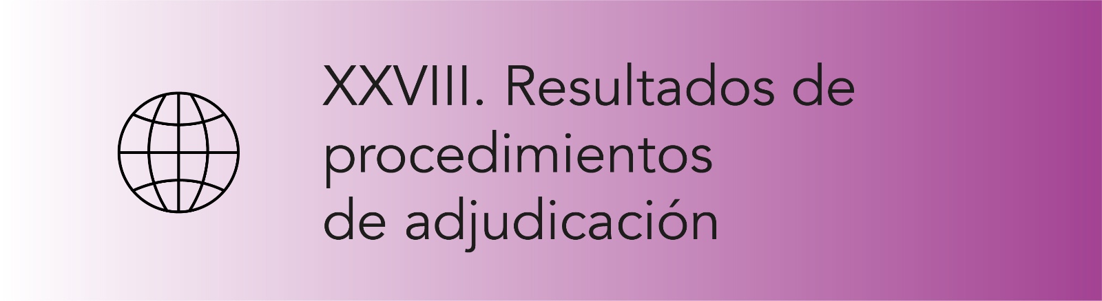 Imagen que permite conocer los Resultados de procedimientos de adjudicación