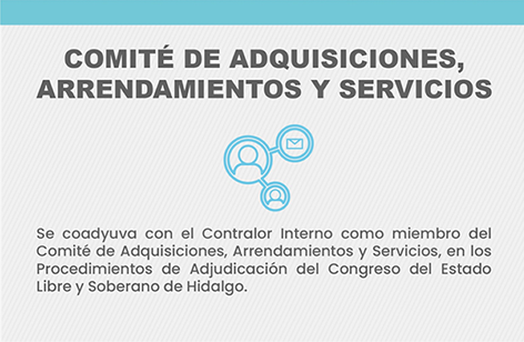 imagen que te permite conocer las participaciones en la licitaciones del Comité de Adquisiciones, Arrendamientos y Servicios 